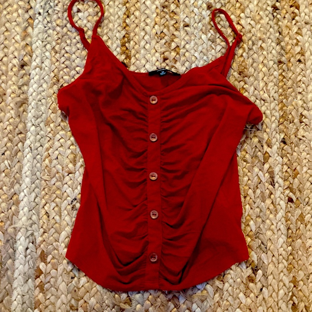 Red tank-top